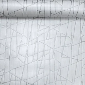 Grey Metallic Shimmer Geometric Wallpaper