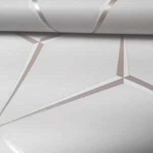 Rose Gold Geometric Metallic Glitter Wallpaper