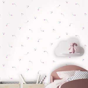 Make Believe Children's Shooting Star Wallpaper in Multi