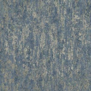 Gold Navy Blue Metallic Industrial Texture Wallpaper