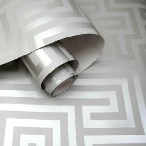 Grey Metallic Silver Wallpaper