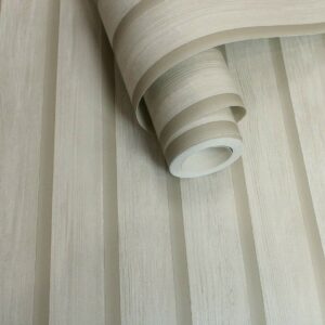 Wood Slat Light Natural Faux Wooden Panel Effect Wallpaper
