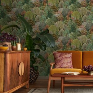 Green Tree Tapestry Wallpaper