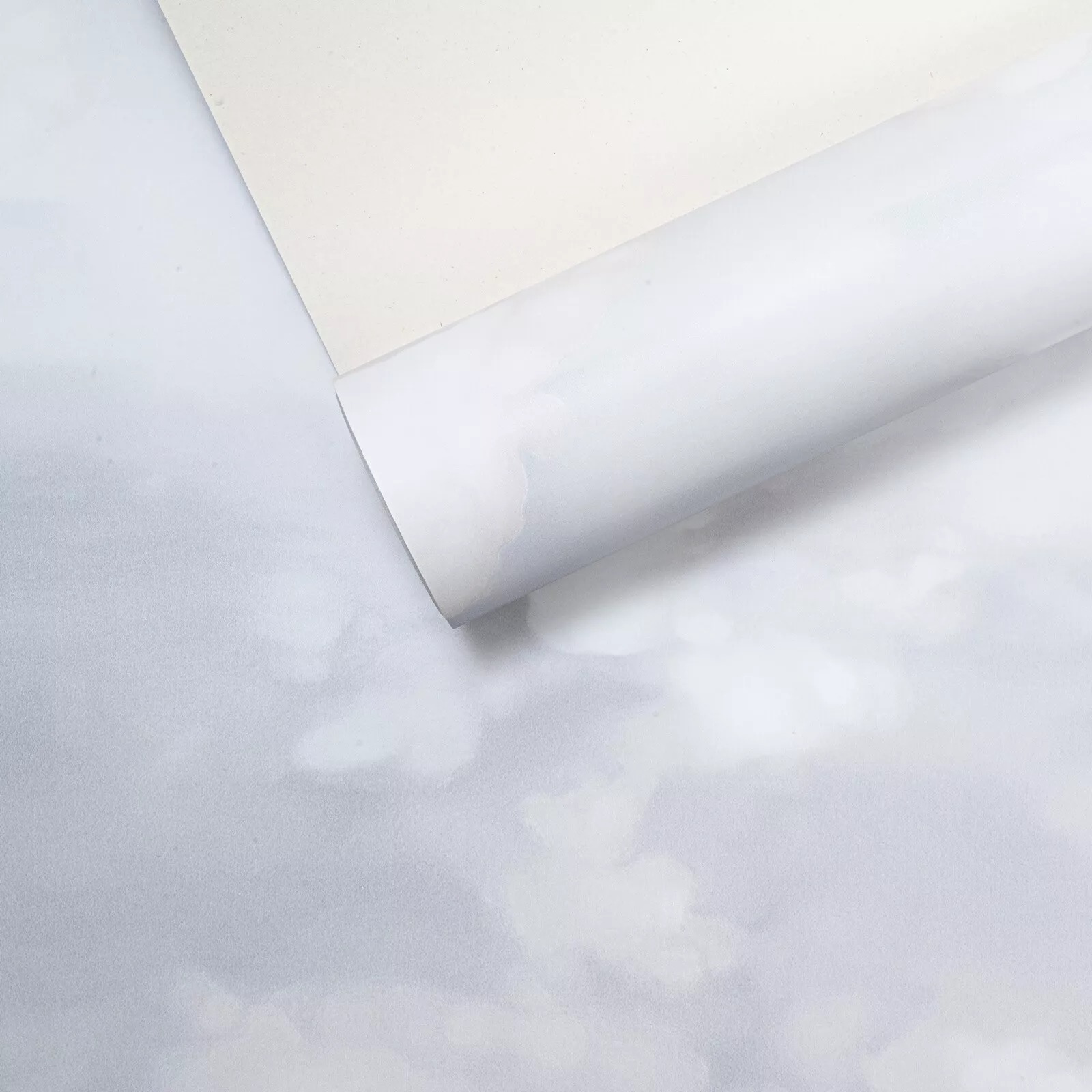White Grey Cloud Kids Wallpaper - Image 2