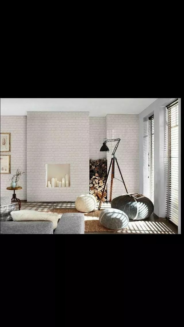 Rasch Off White Beige Brick Wall Wallpaper - Image 2
