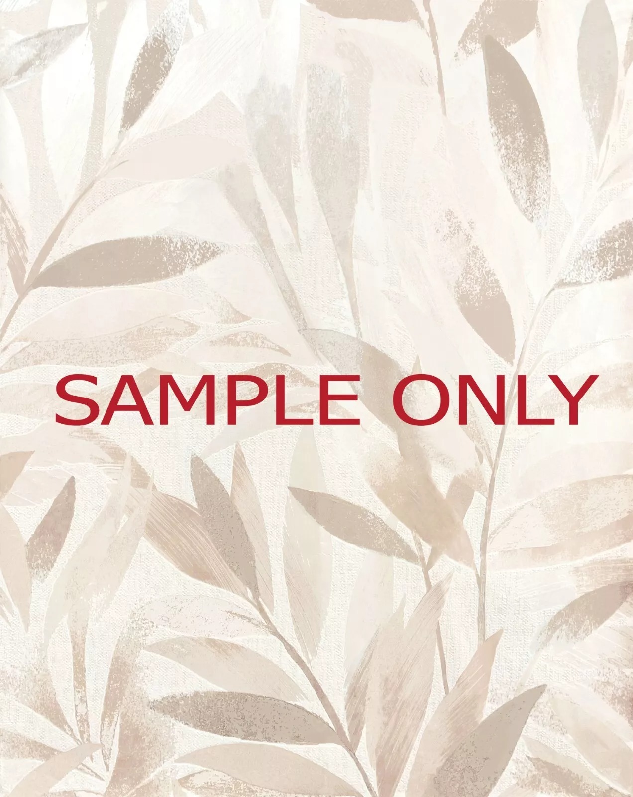 Beige Metallic Leaf Wallpaper White Gold - Image 2