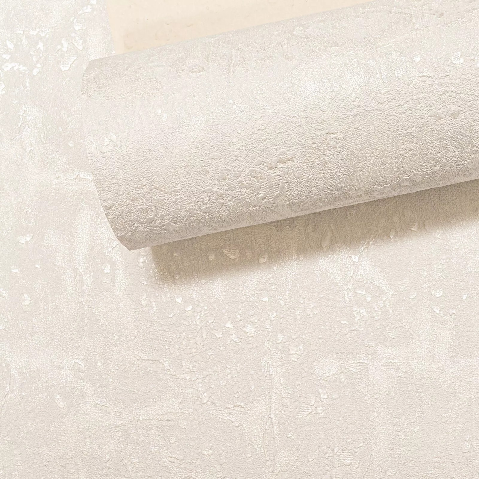 Plain White Textured Plaster Effect Wallpaper - Image 4