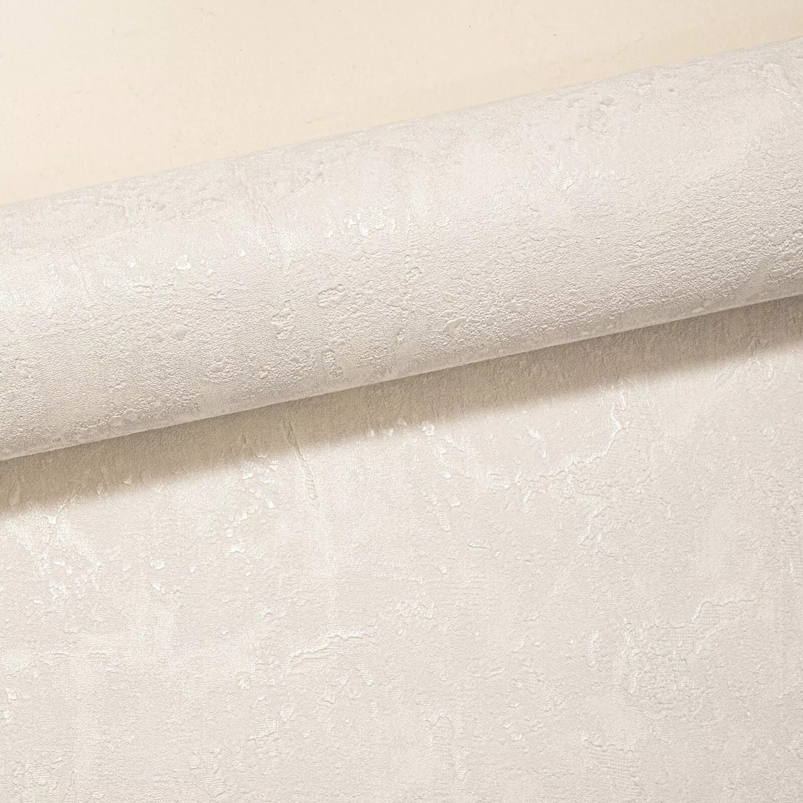 Plain White Textured Plaster Effect Wallpaper - Image 6