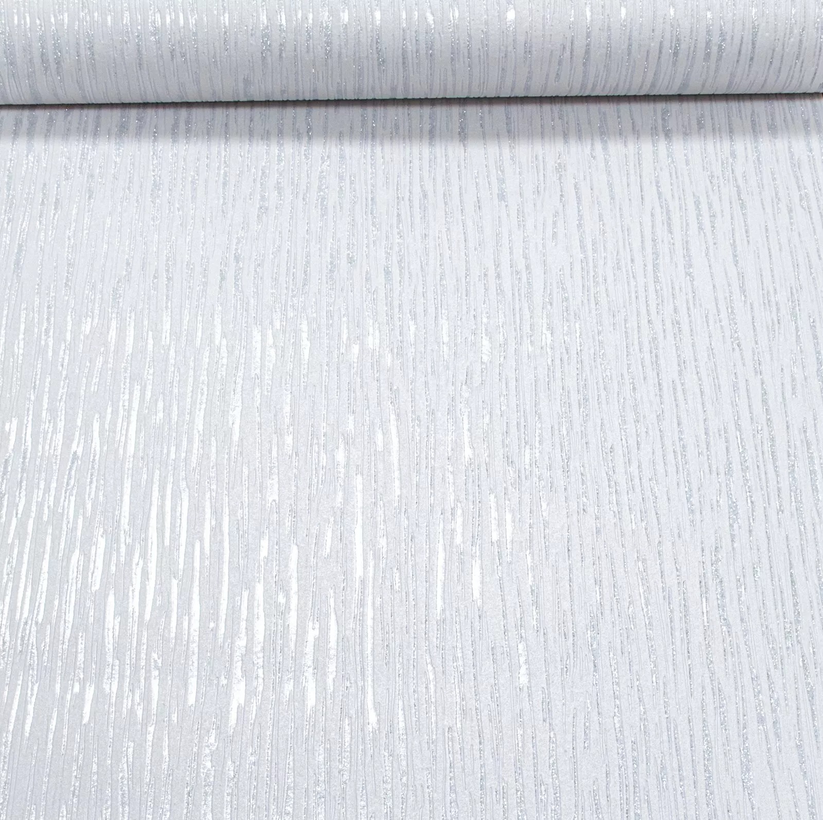 Plain Light Grey Silver Textured Wallpaper - Image 5