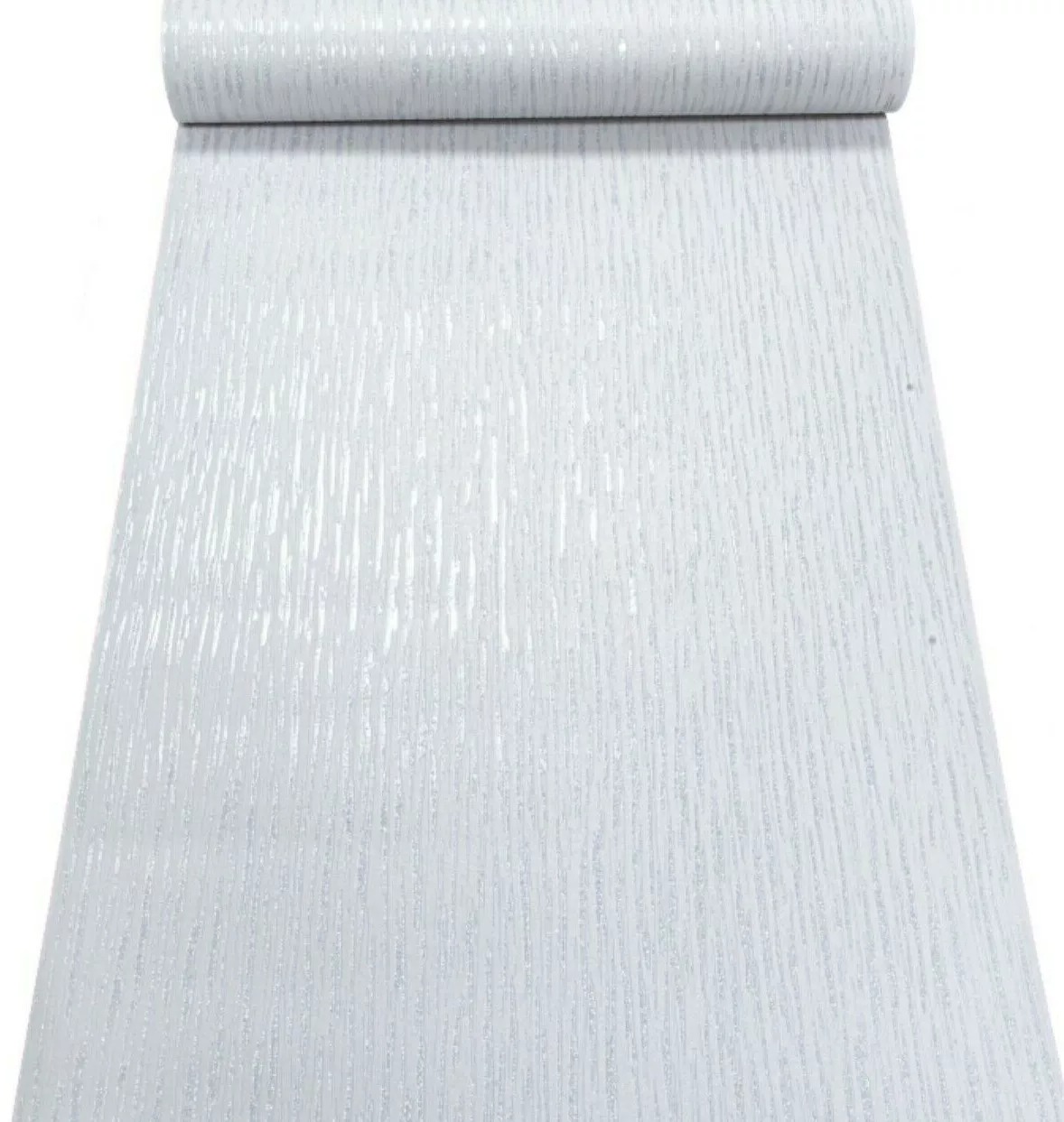 Plain Light Grey Silver Textured Wallpaper - Image 6