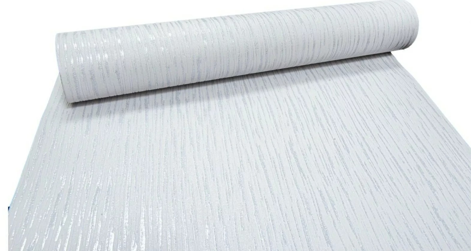 Plain Light Grey Silver Textured Wallpaper - Image 8