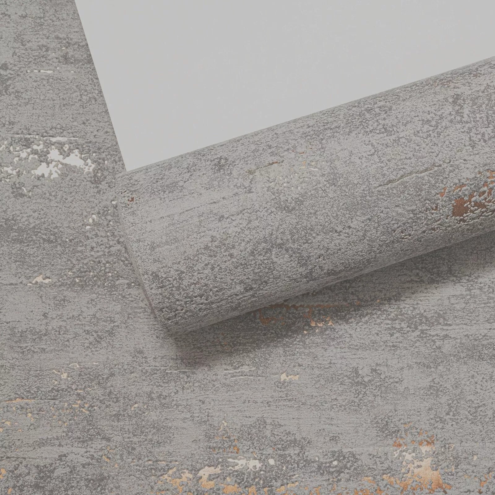 Plain Charcoal Grey Wallpaper Textured Metallic Slight Imperfect Concrete Effect - Image 3
