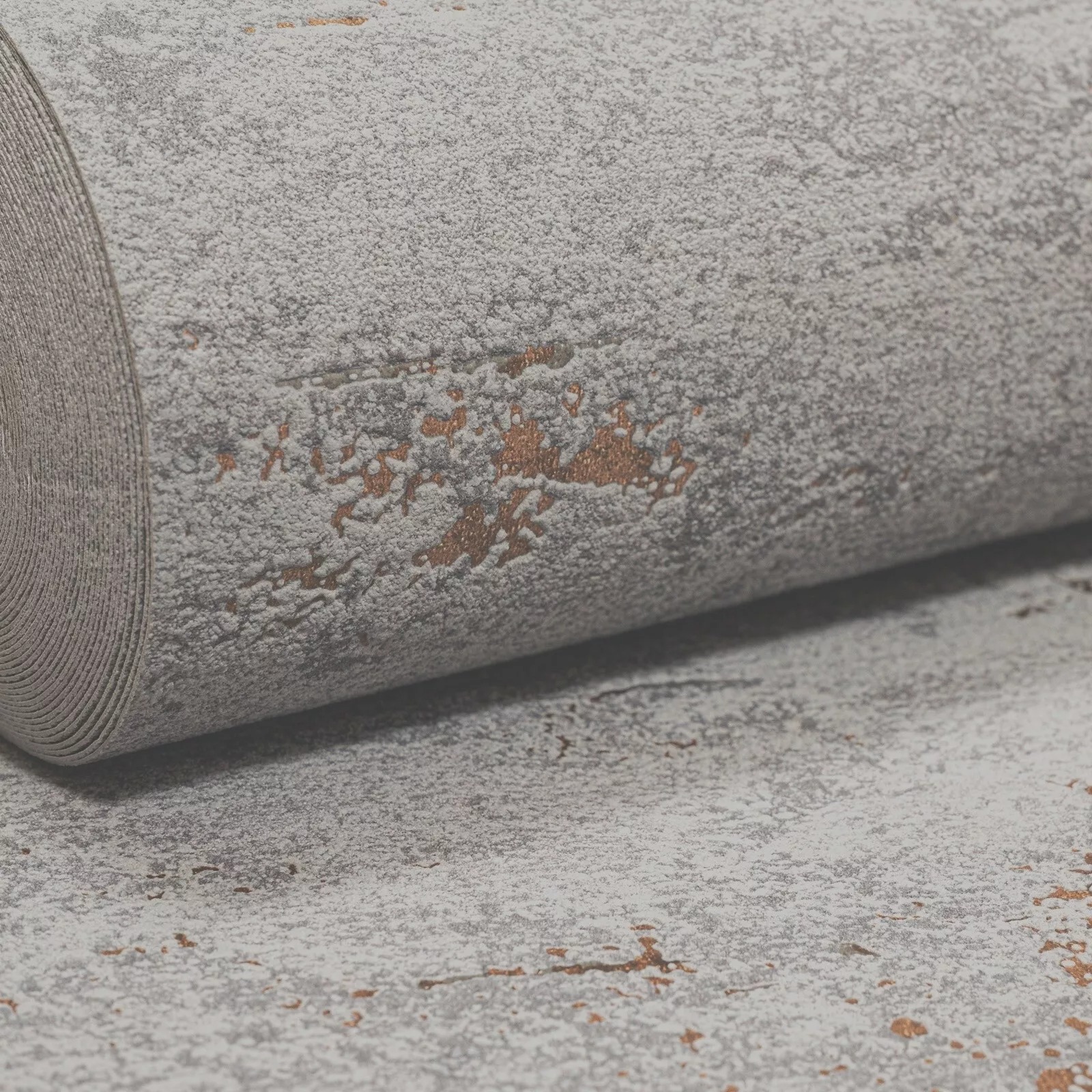 Plain Charcoal Grey Wallpaper Textured Metallic Slight Imperfect Concrete Effect - Image 4