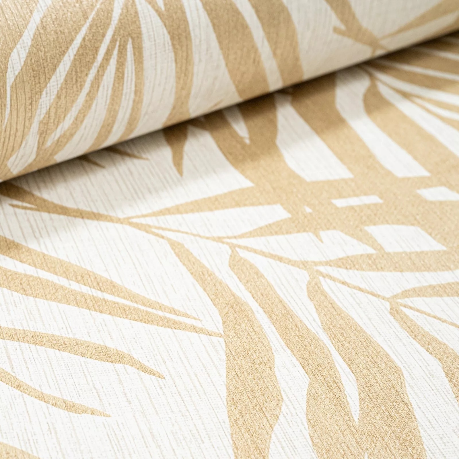 Off White Beige Leaf Wallpaper Textured Thick Slightly Imperfect Living Room - Image 2