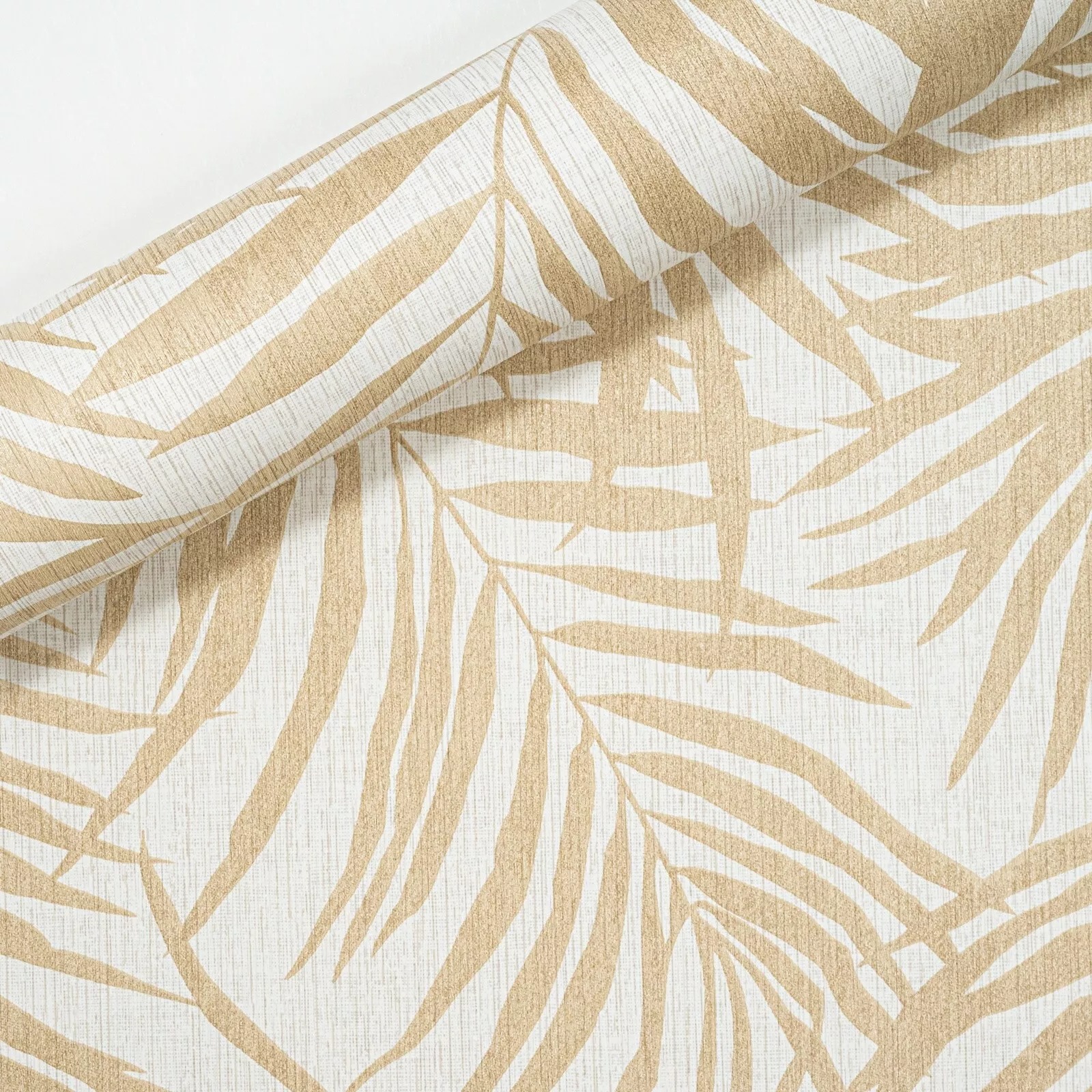 Off White Beige Leaf Wallpaper Textured Thick Slightly Imperfect Living Room - Image 3