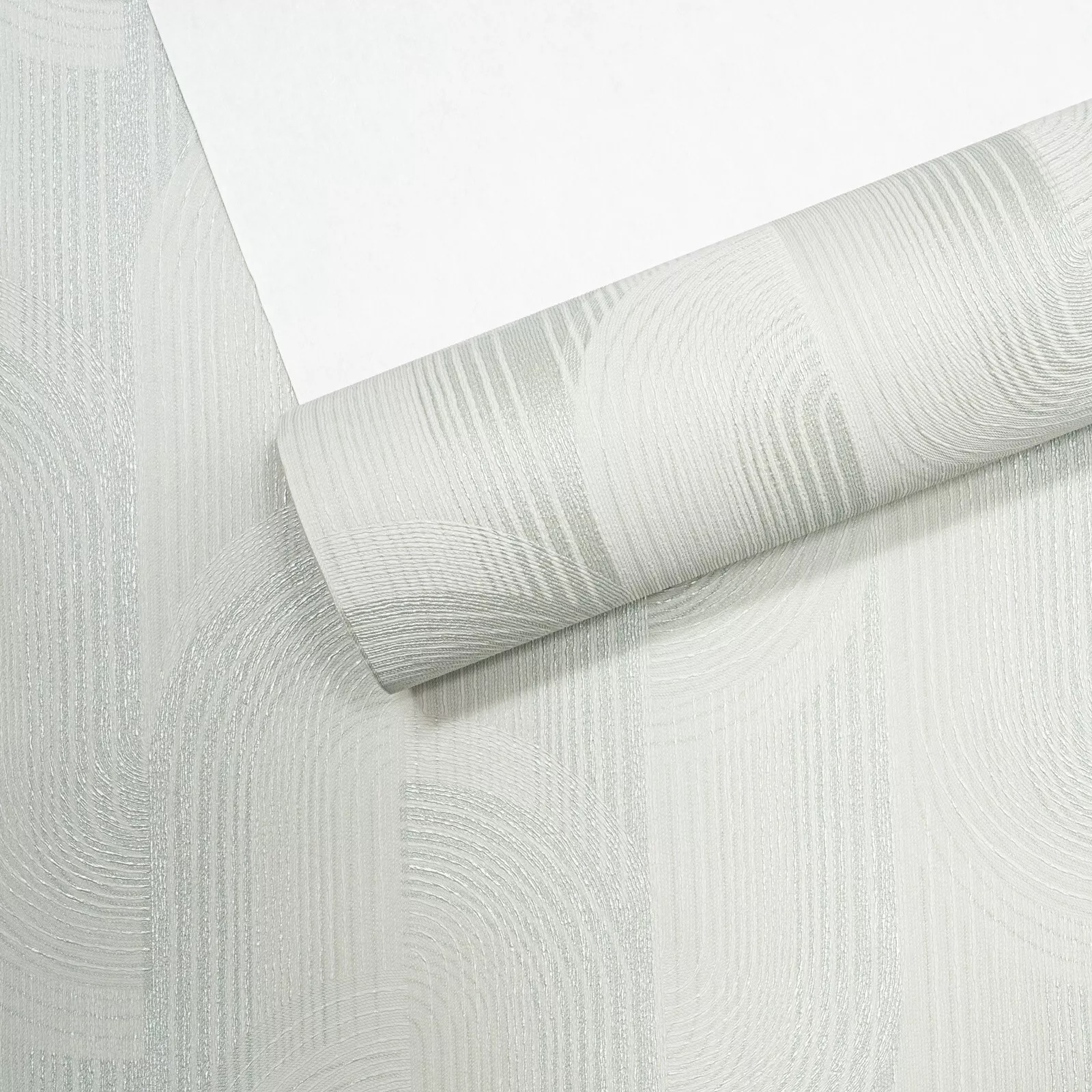 Grey Metallic Silver Geometric Pattern Textured Slight Imperfect Wallpaper - Image 4