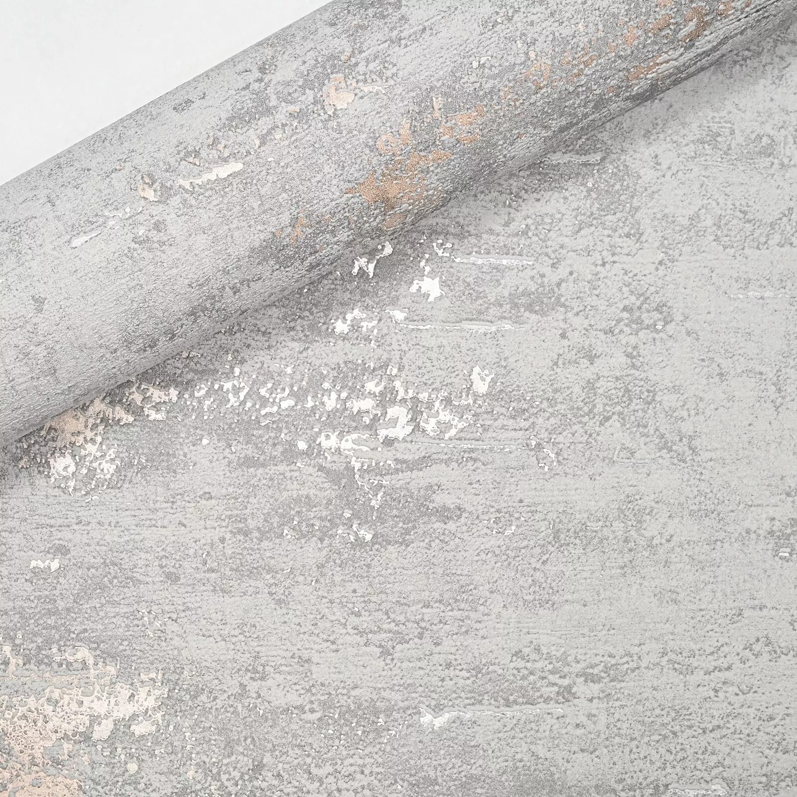 Grey Bronze Metallic Textured Slightly Imperfect Wallpaper - Image 2