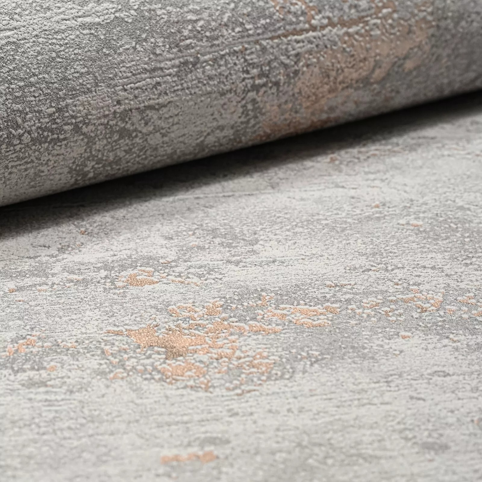 Grey Bronze Metallic Textured Slightly Imperfect Wallpaper - Image 12