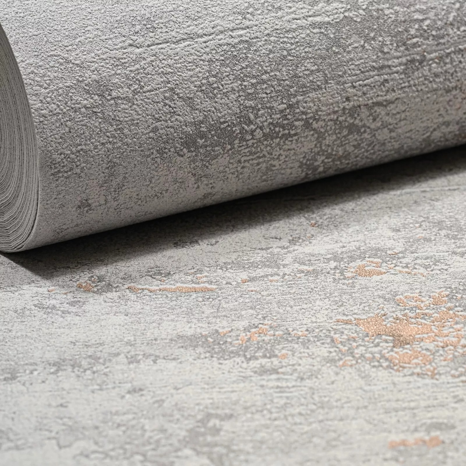 Grey Bronze Metallic Textured Slightly Imperfect Wallpaper - Image 3