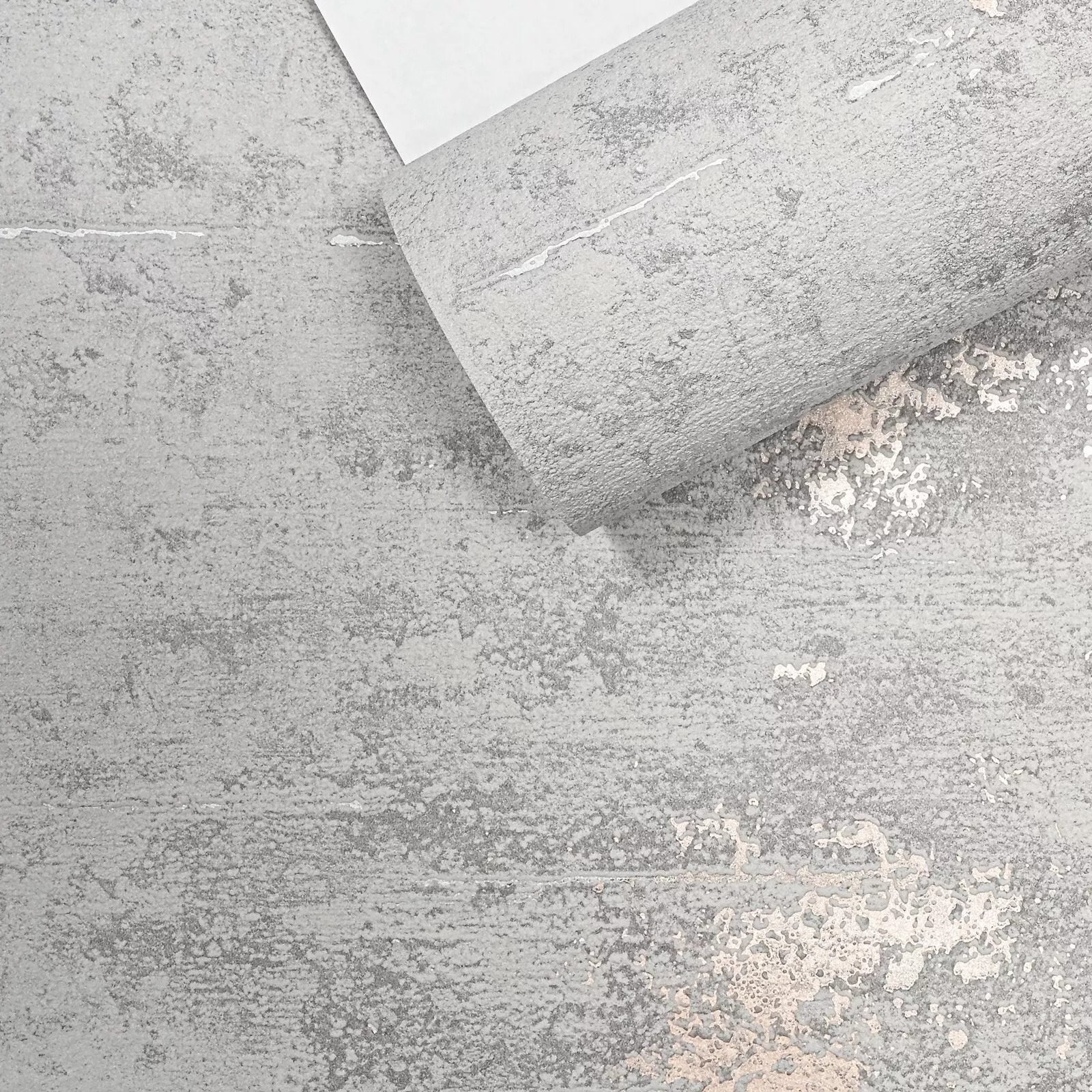 Grey Bronze Metallic Textured Slightly Imperfect Wallpaper - Image 5