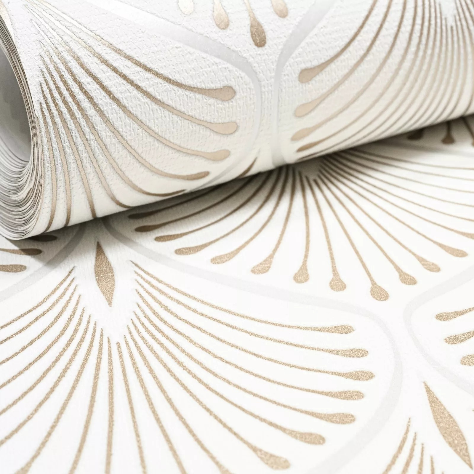 Gold Silver Geometric Wallpaper Metallic Shimmer Textured Slightly Imperfect - Image 2