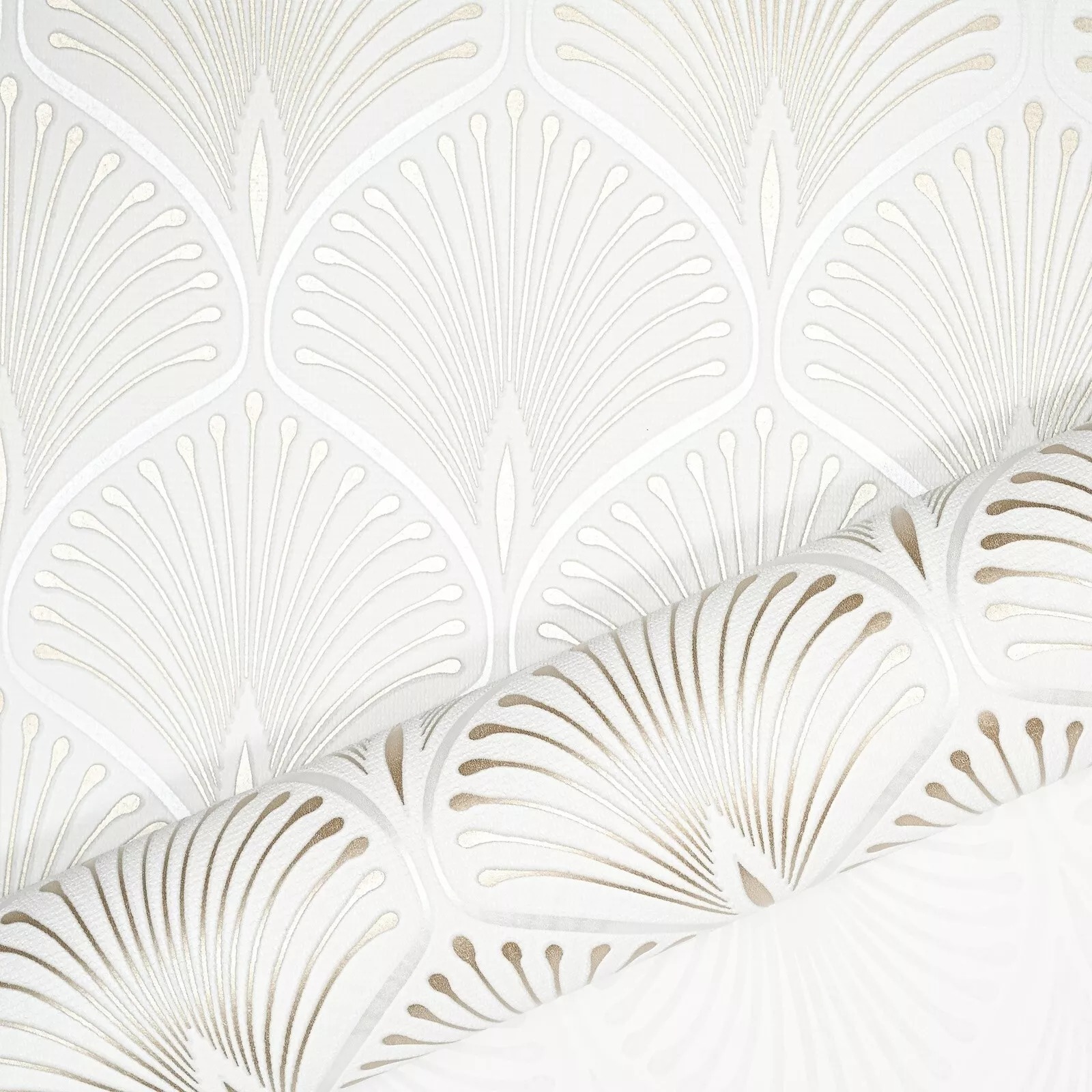 Gold Silver Geometric Wallpaper Metallic Shimmer Textured Slightly Imperfect - Image 3