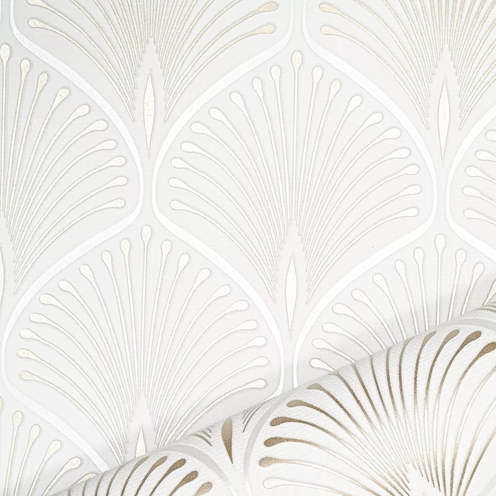 Gold Silver Geometric Wallpaper Metallic Shimmer Textured Slightly Imperfect - Image 5