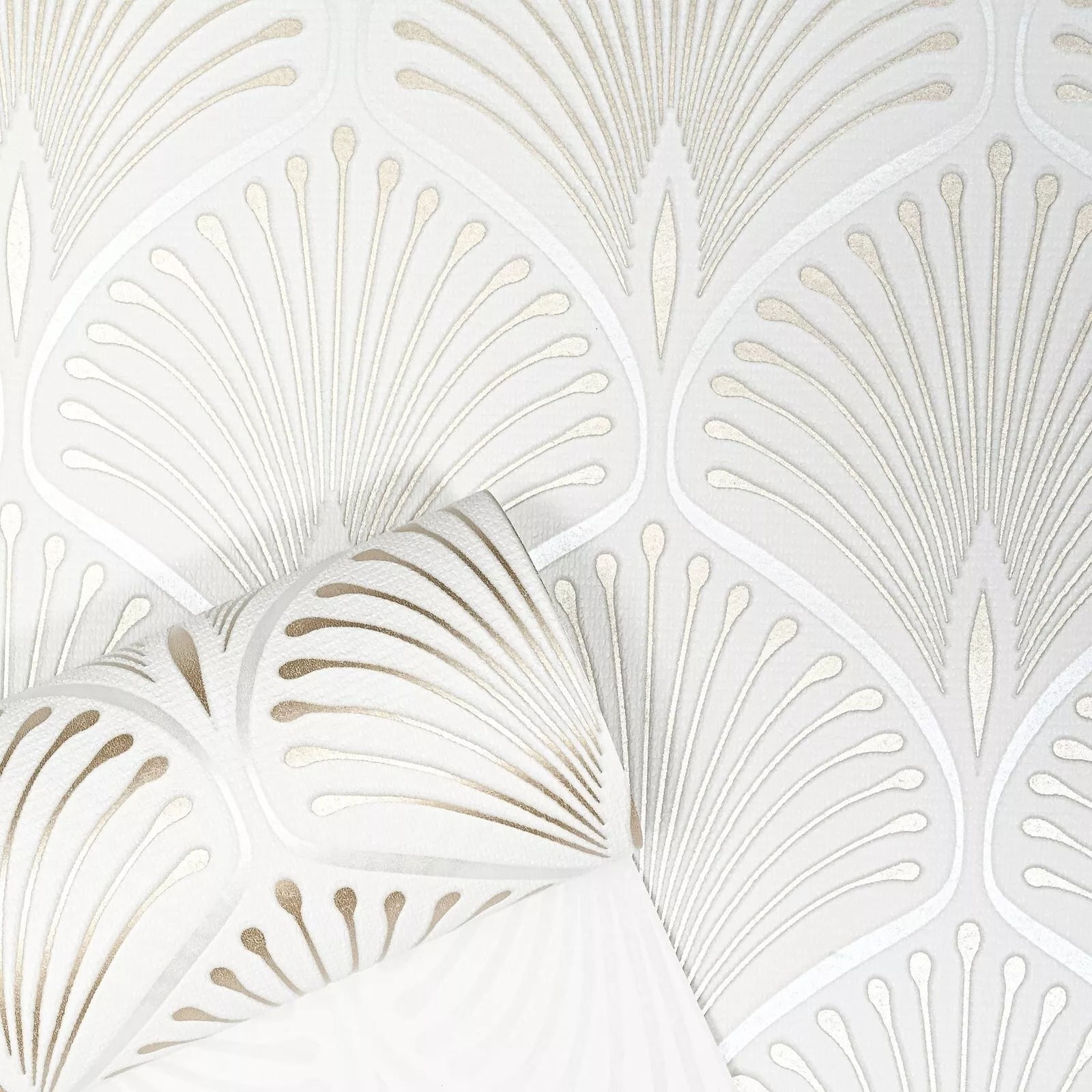Gold Silver Geometric Wallpaper Metallic Shimmer Textured Slightly Imperfect - Image 6