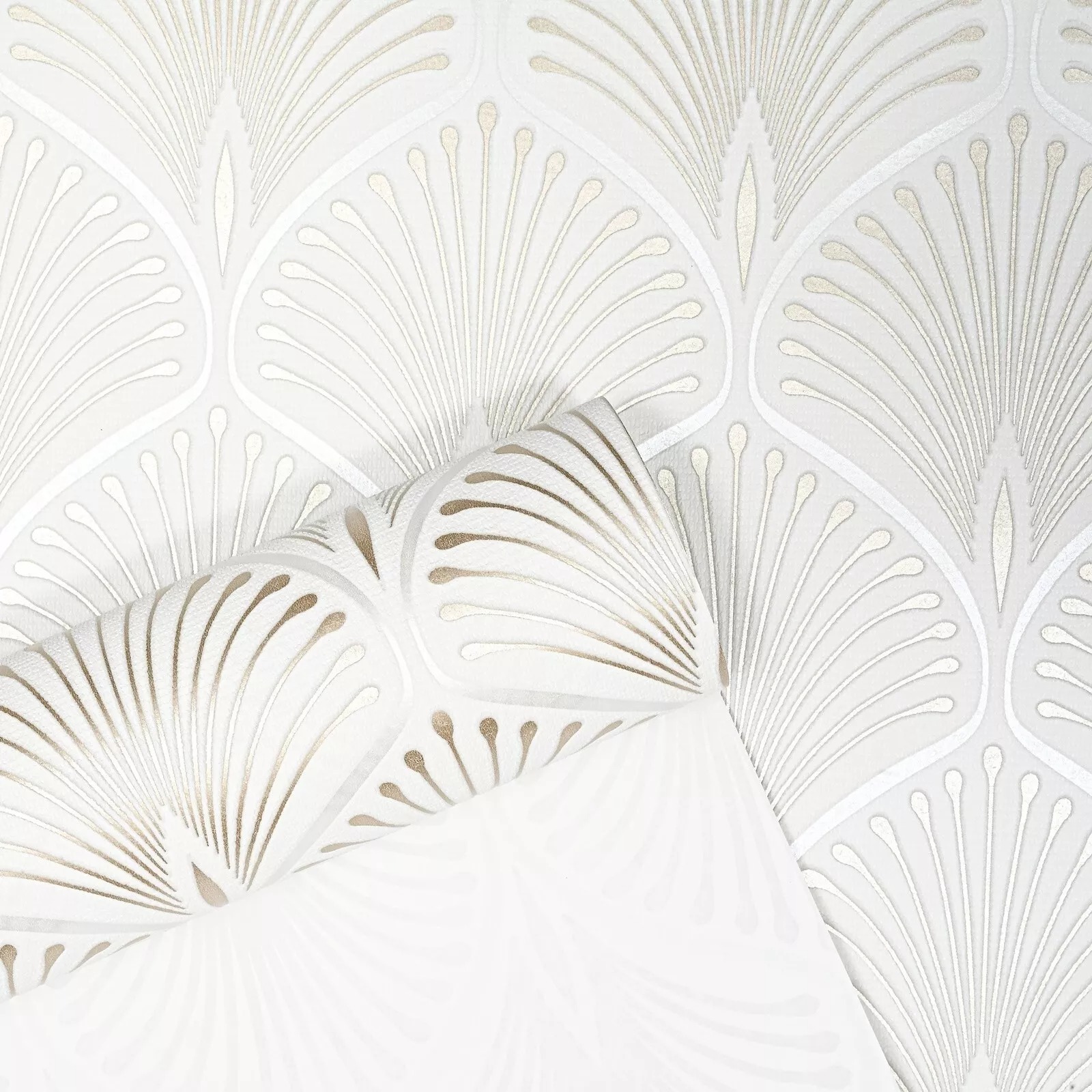 Gold Silver Geometric Wallpaper Metallic Shimmer Textured Slightly Imperfect - Image 7