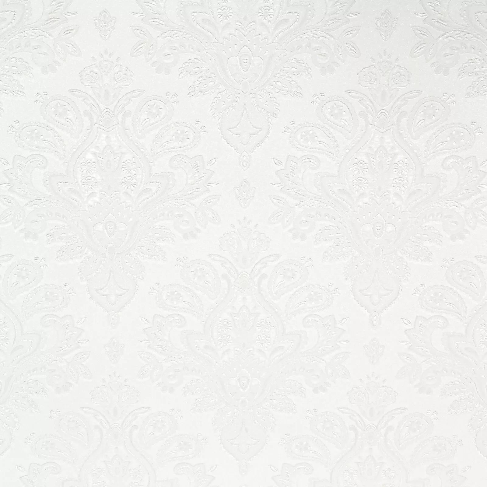 Plain Off White Damask patterned Textured Slightly Imperfect Wallpaper - Image 7