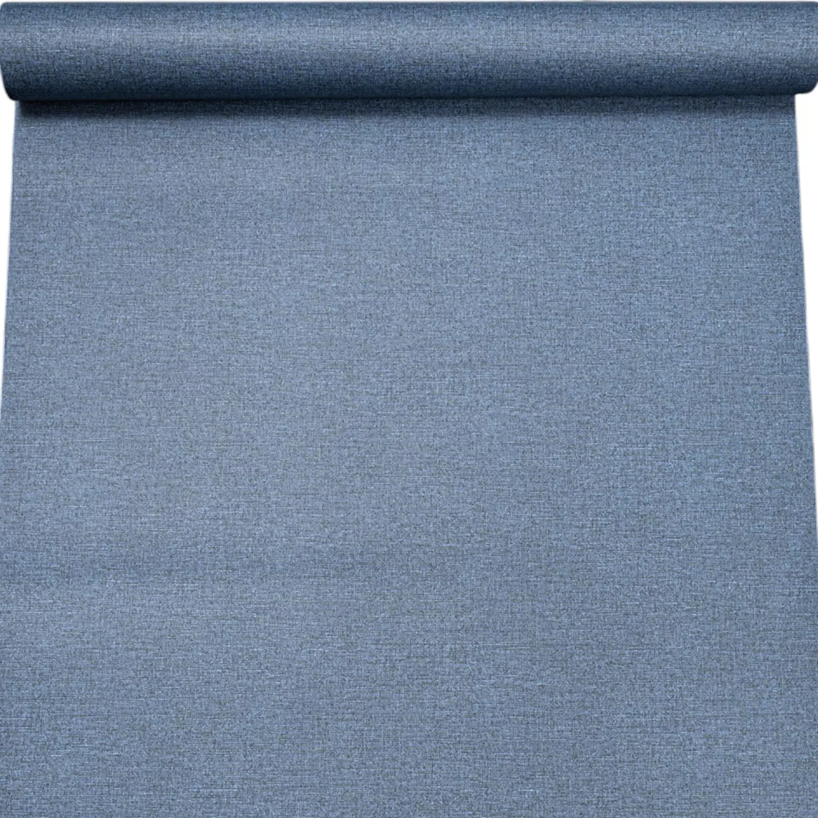 Plain Blue Linen Effect Wallpaper - Image 3