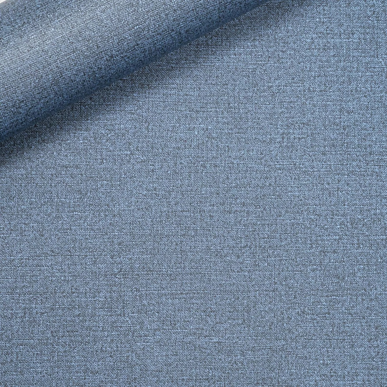 Plain Blue Linen Effect Wallpaper - Image 5