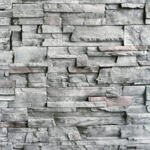 Slate Brick Wallpaper in Grey