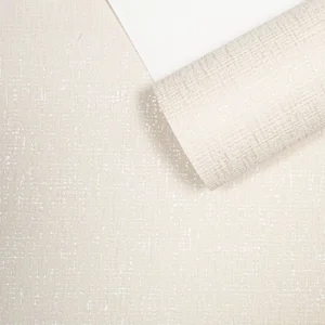 Plain Beige Cream Linen Effect Textured Wallpaper