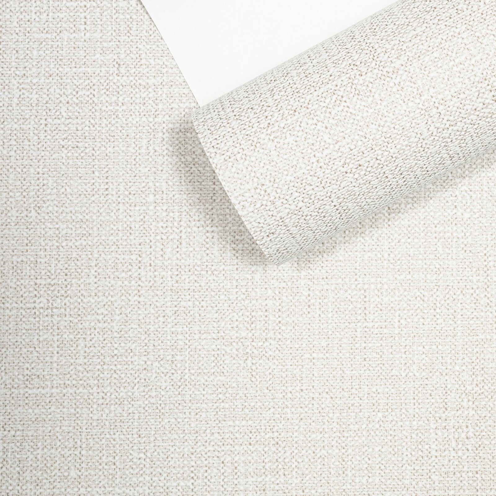 Grey Beige Tones Linen Effect Textured Non-Woven Vinyl Wallpaper - Image 8