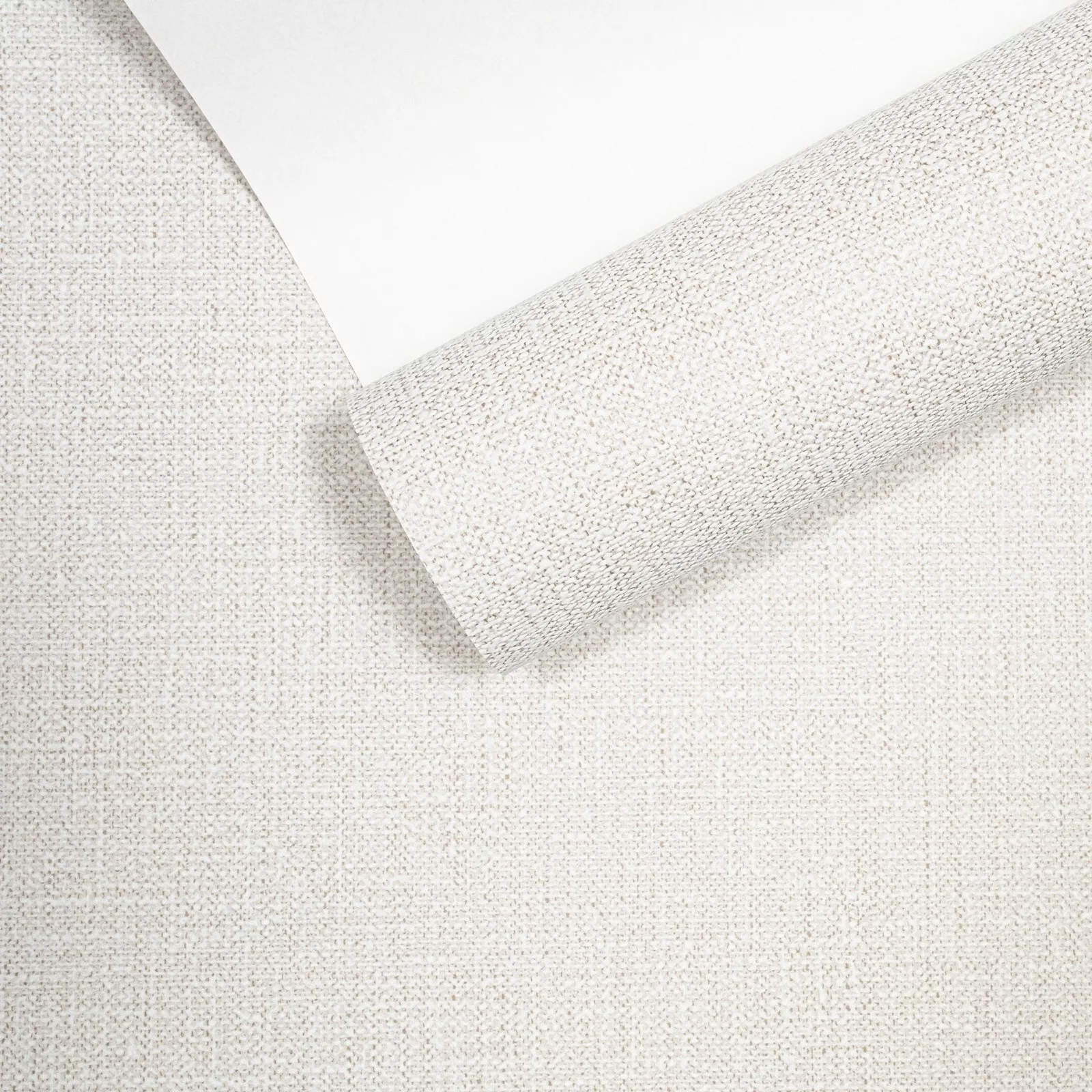 Grey Beige Tones Linen Effect Textured Non-Woven Vinyl Wallpaper - Image 6