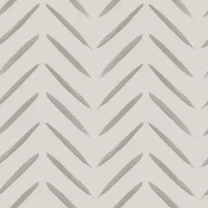Taupe Cream Chevron Brush Stroke Effect Wallpaper