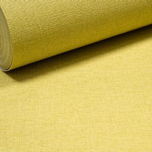 Plain Lime Green Linen Effect Wallpaper