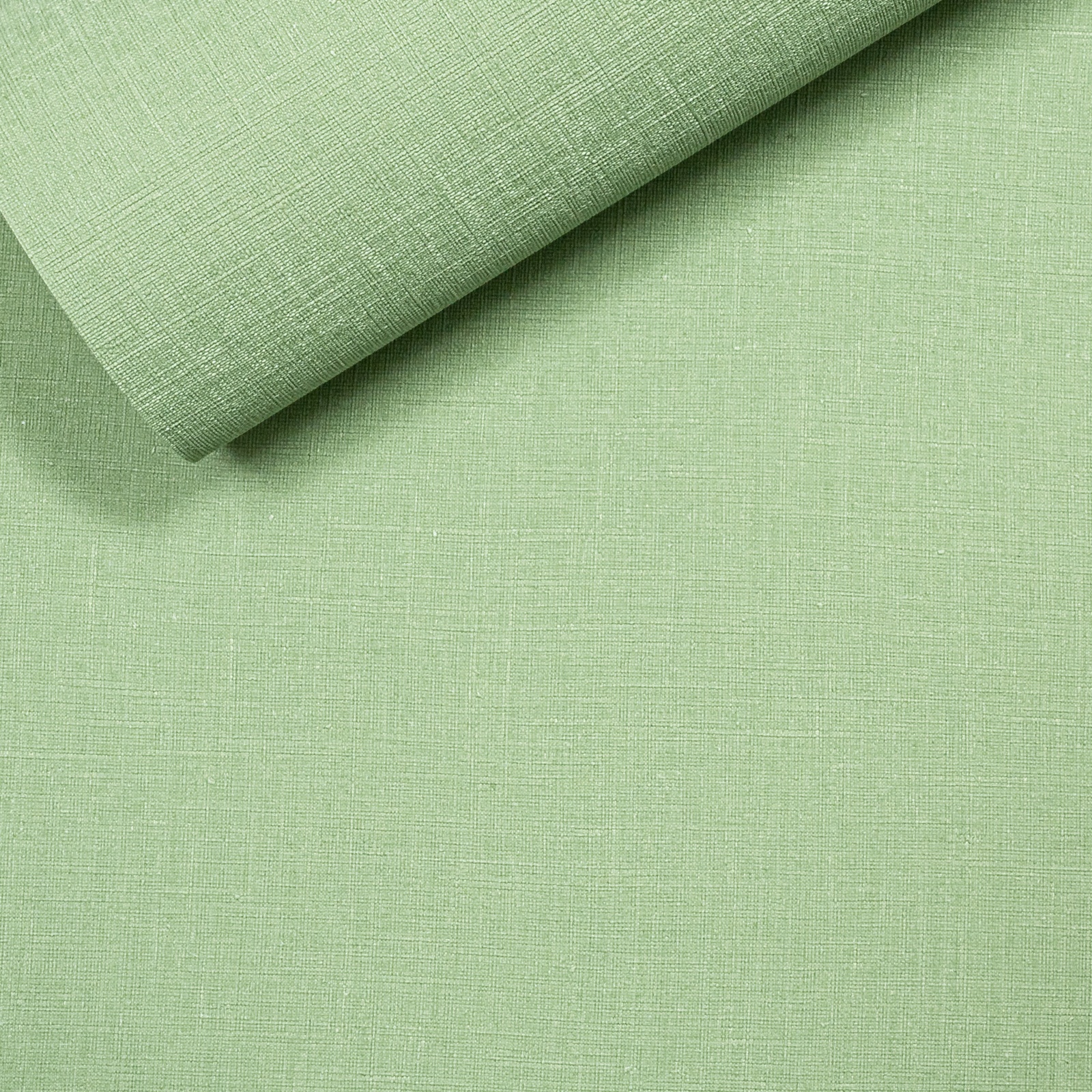 Plain Green Linen Effect Wallpaper - Image 7