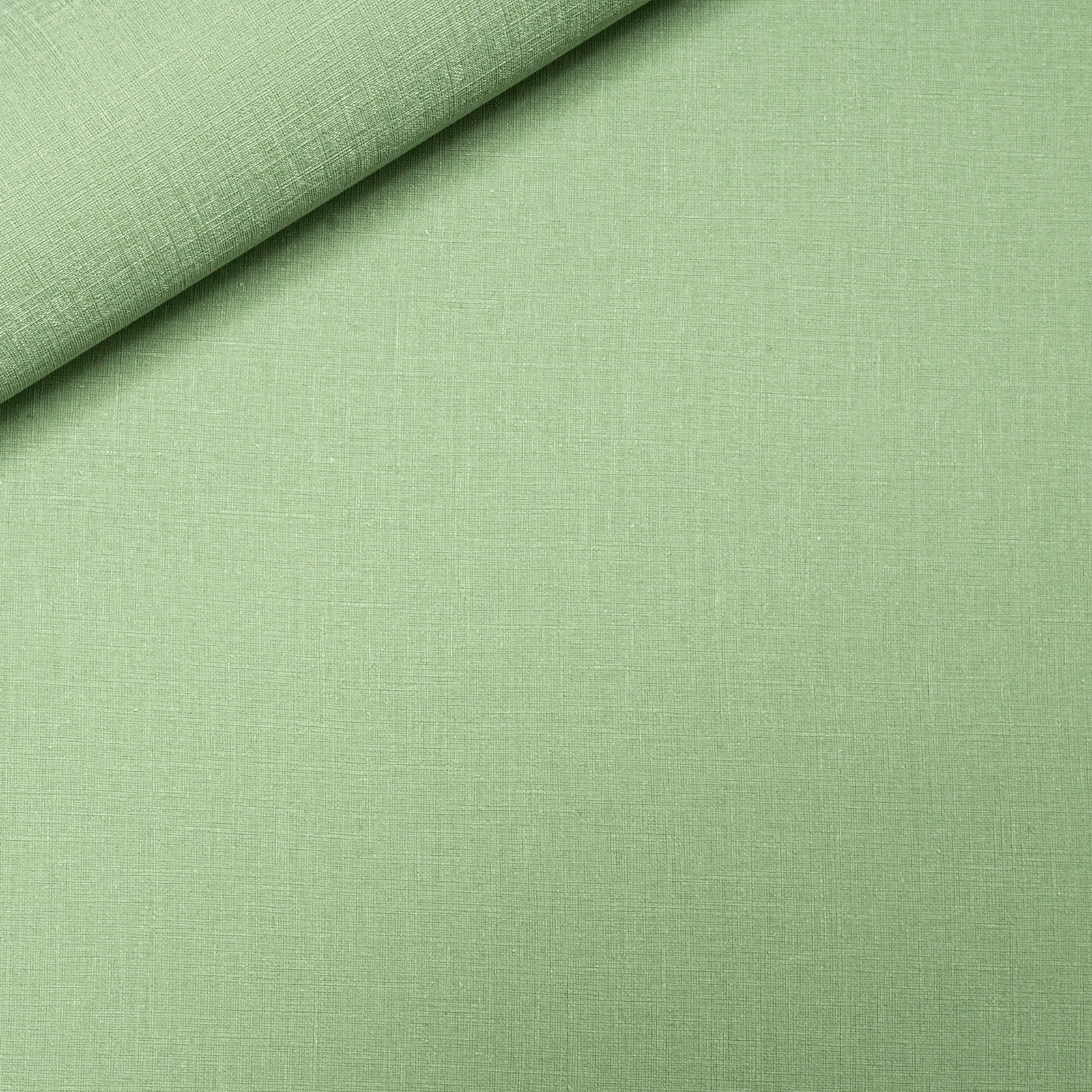 Plain Green Linen Effect Wallpaper - Image 5
