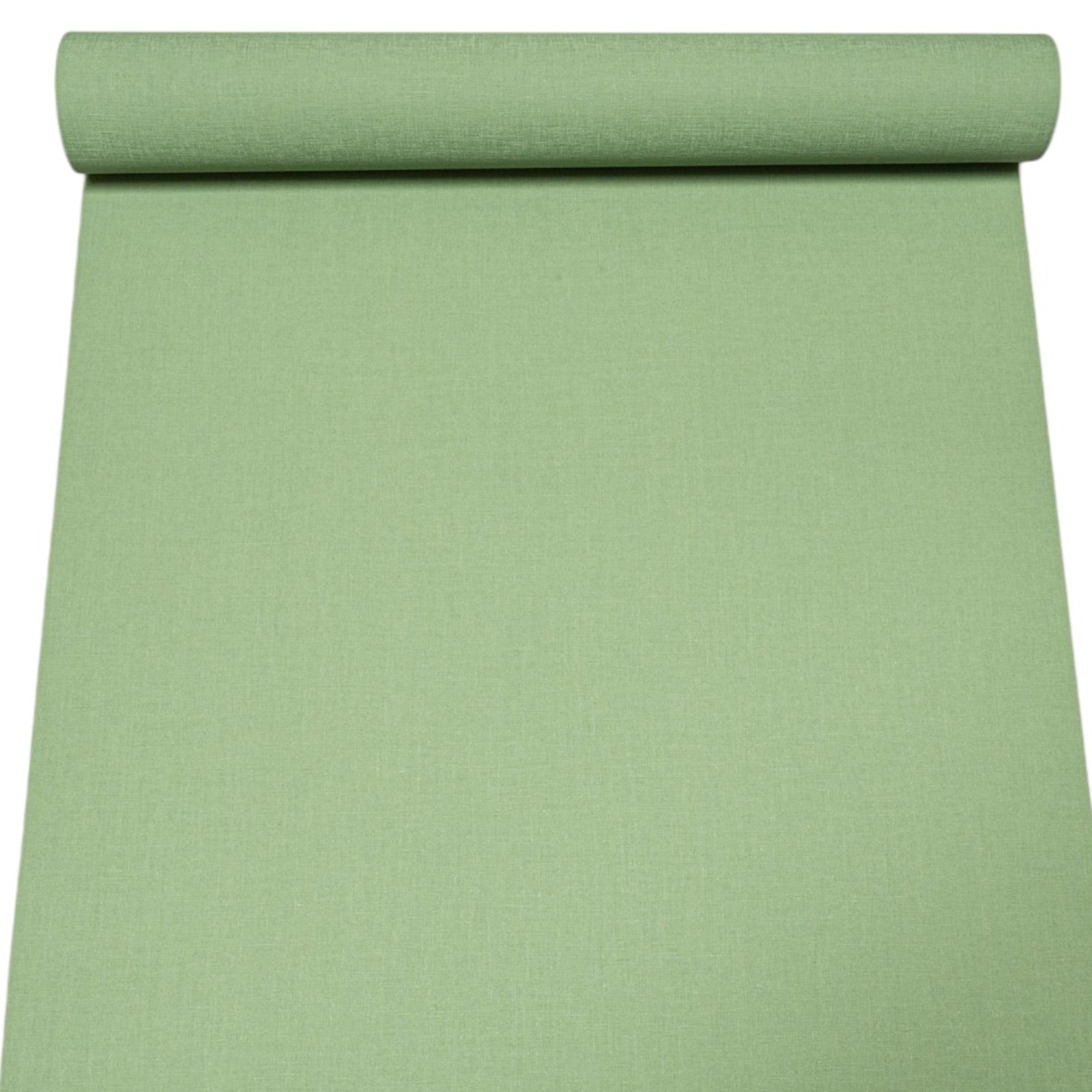 Plain Green Linen Effect Wallpaper - Image 4