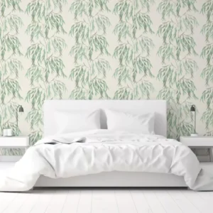 Green White Floral Hanging Tree