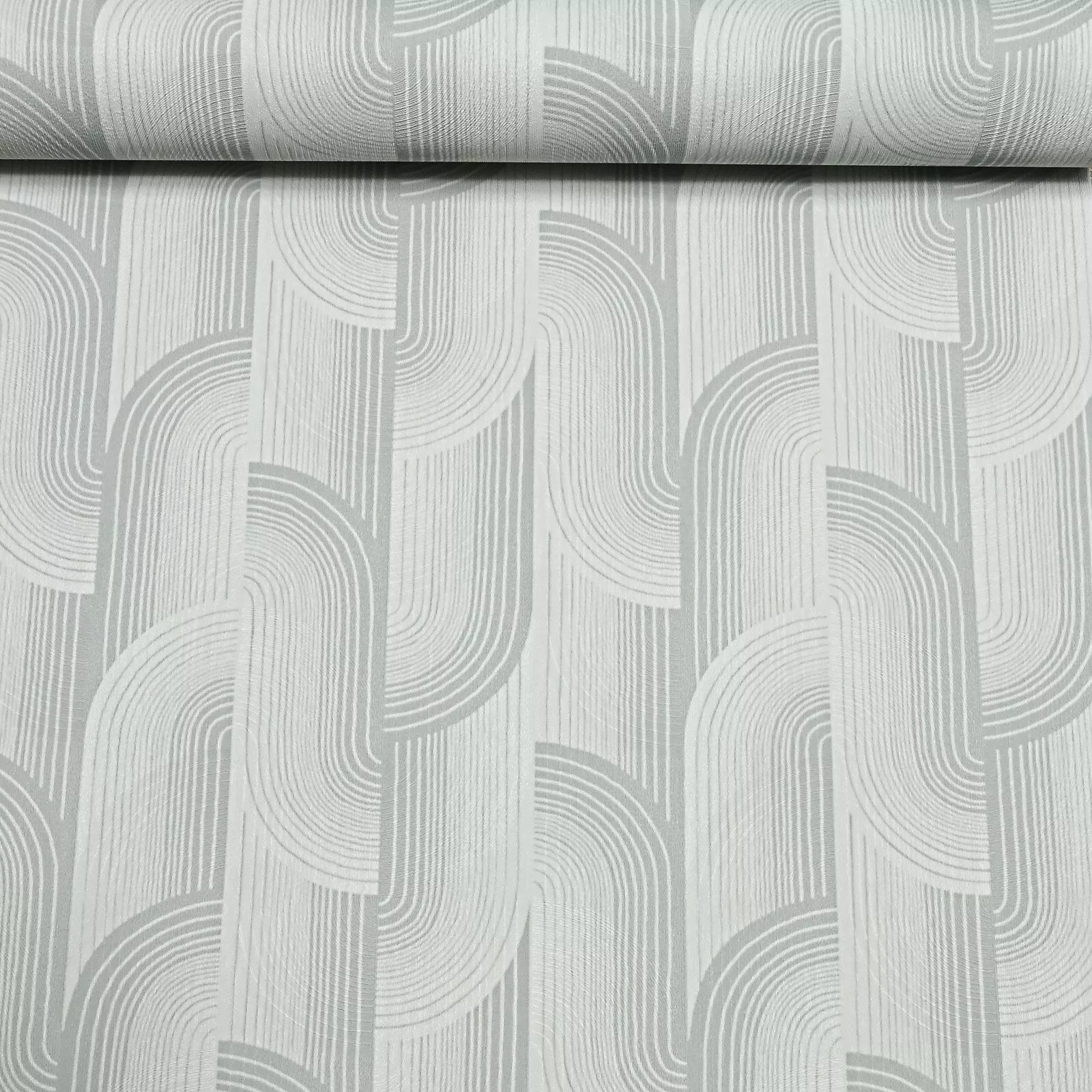 Grey Geometric Slightly Imperfect Wallpaper - Image 9