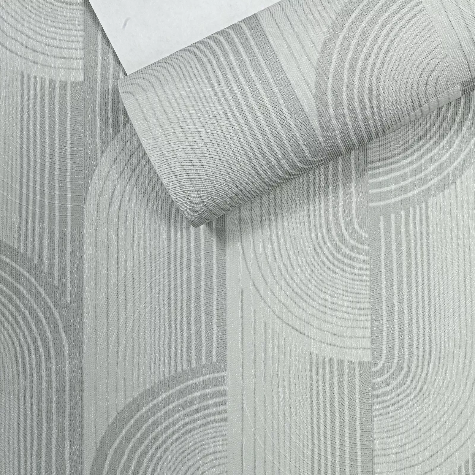 Grey Geometric Slightly Imperfect Wallpaper - Image 8