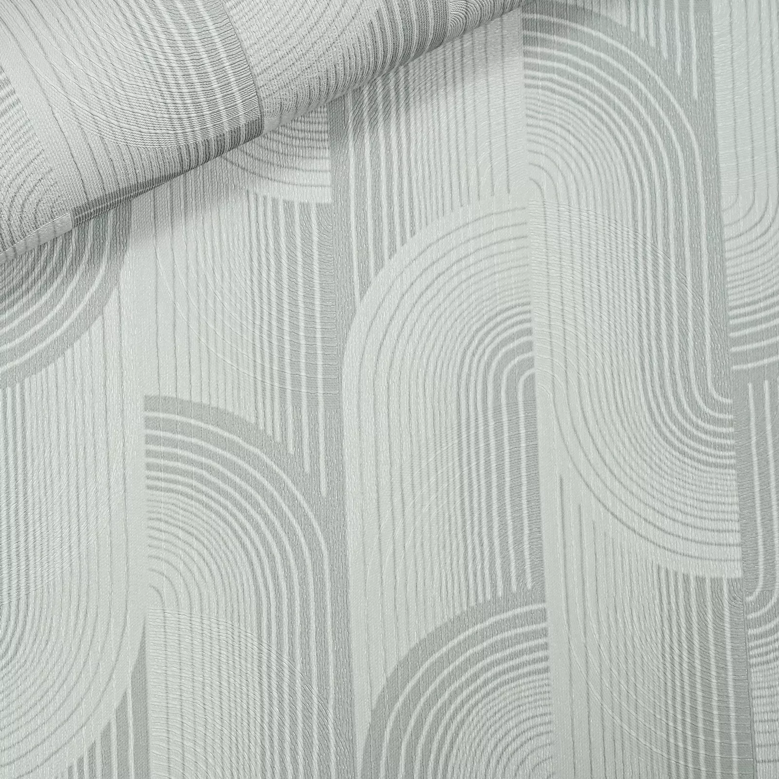 Grey Geometric Slightly Imperfect Wallpaper - Image 7
