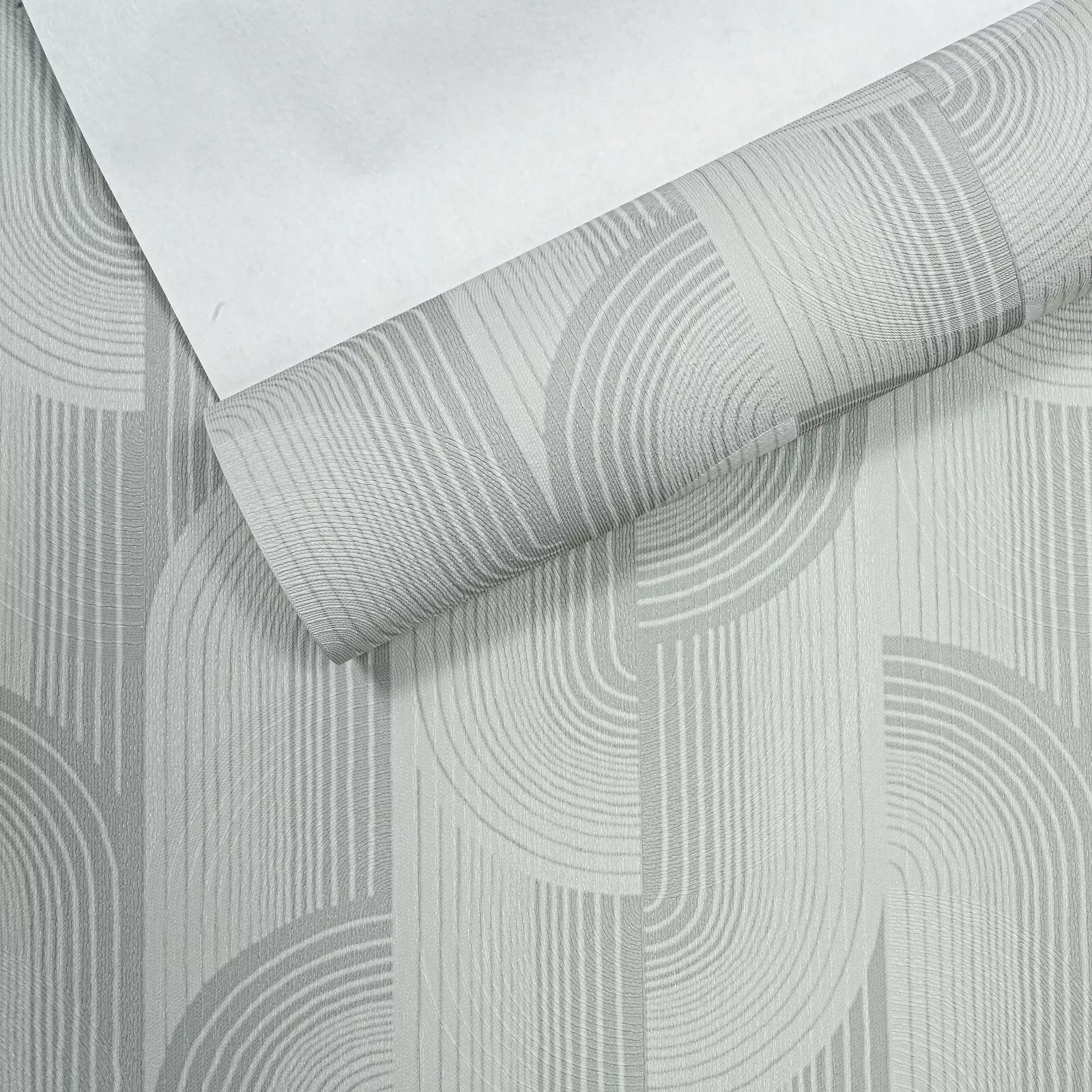 Grey Geometric Slightly Imperfect Wallpaper - Image 6