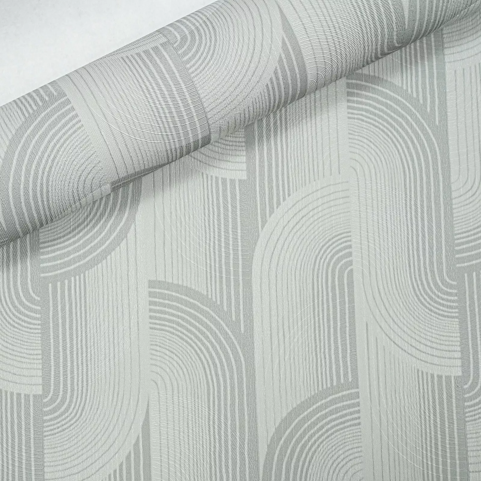Grey Geometric Slightly Imperfect Wallpaper - Image 5
