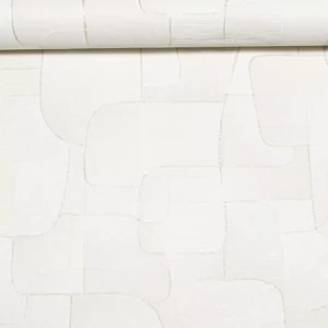 White Silver Metallic Slightly Imperfect Wallpaper
