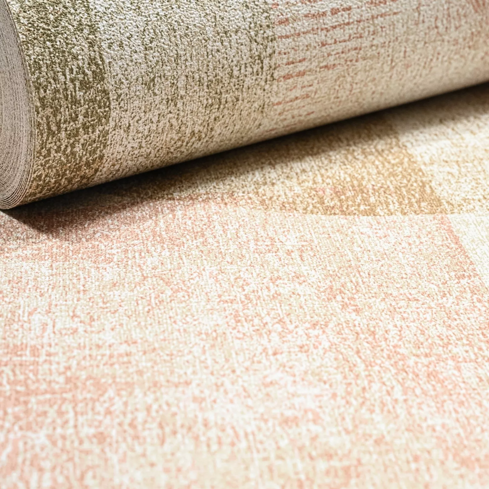 Cream Beige Pink Geometric Retro Slightly Imperfect Wallpaper - Image 9