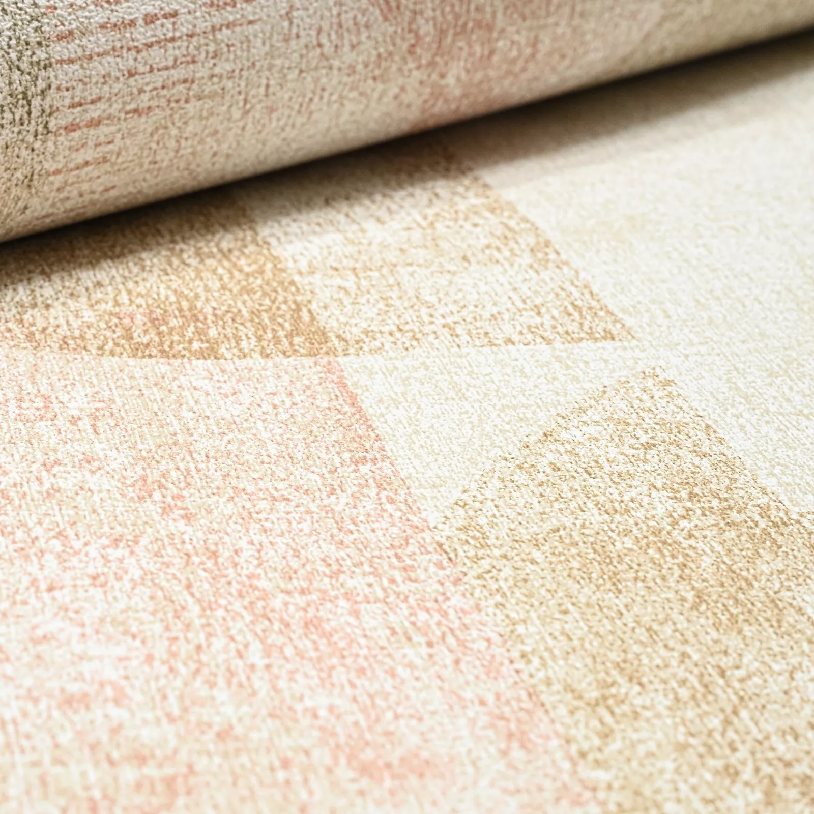 Cream Beige Pink Geometric Retro Slightly Imperfect Wallpaper - Image 8